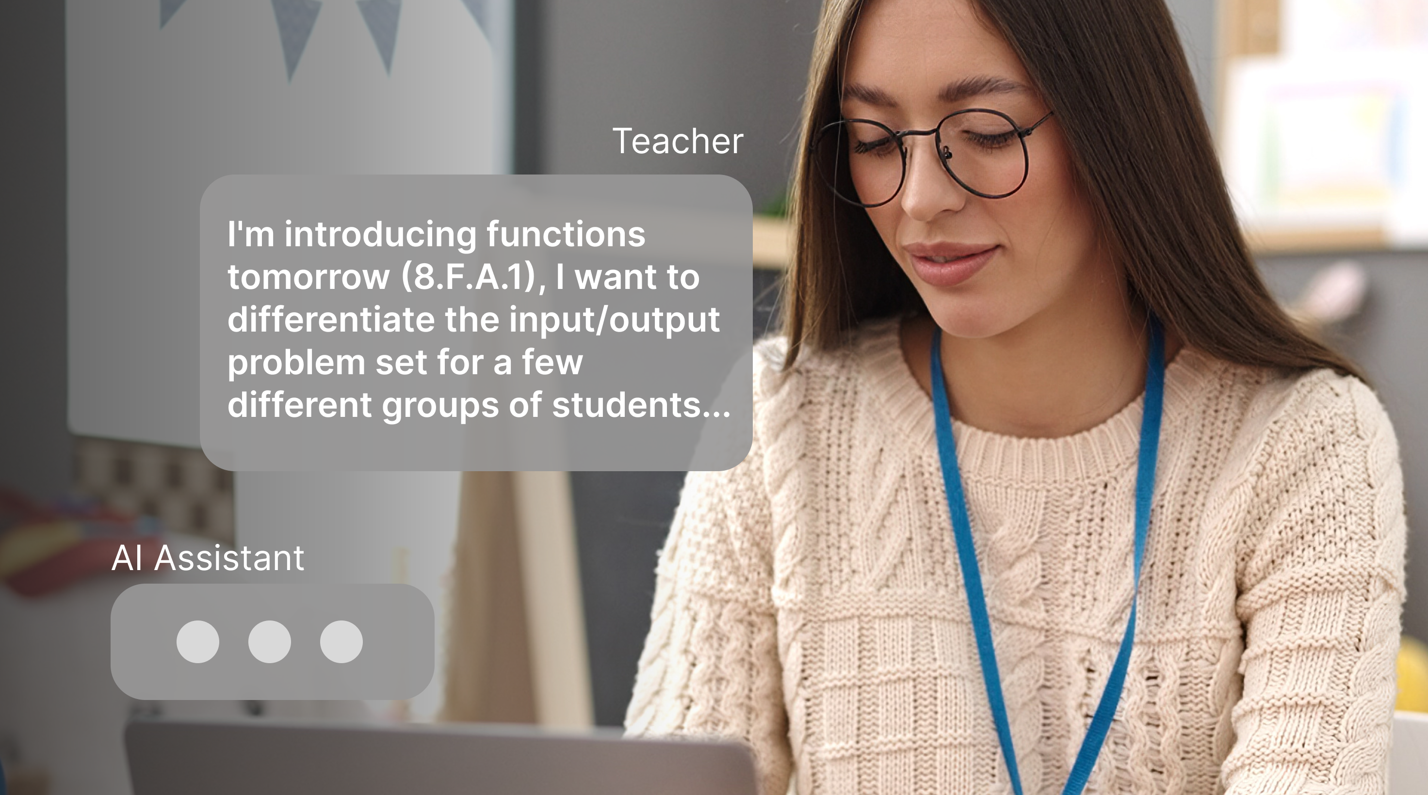 A teacher uses an AI chatbot