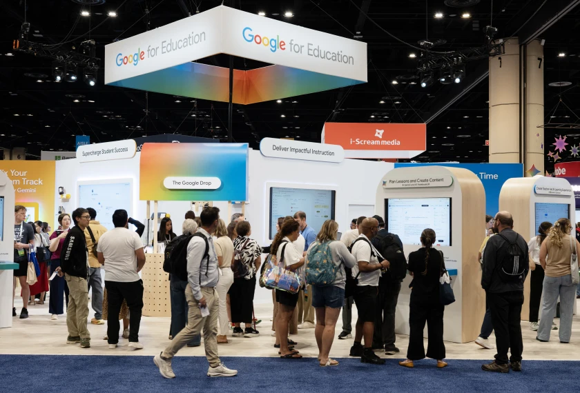 People walking at a Google for Education conference